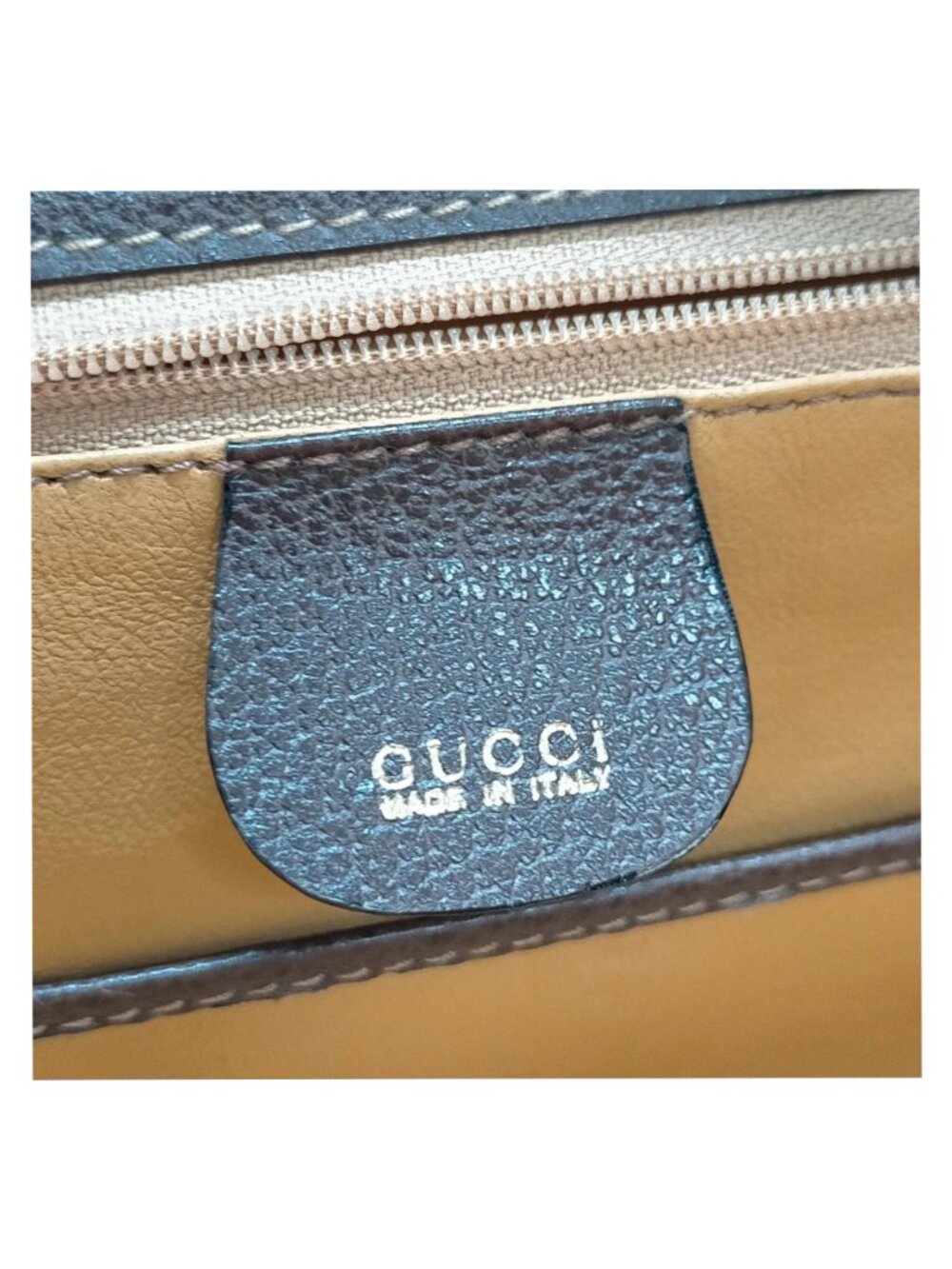 Authentic Gucci Bamboo Top Handle Brown Leather Vintage Bag Handbag Purse - Picture 15 of 16